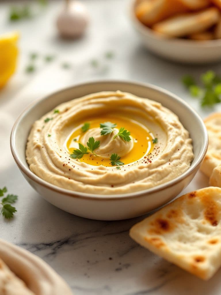 Classic Hummus with Pita Bread