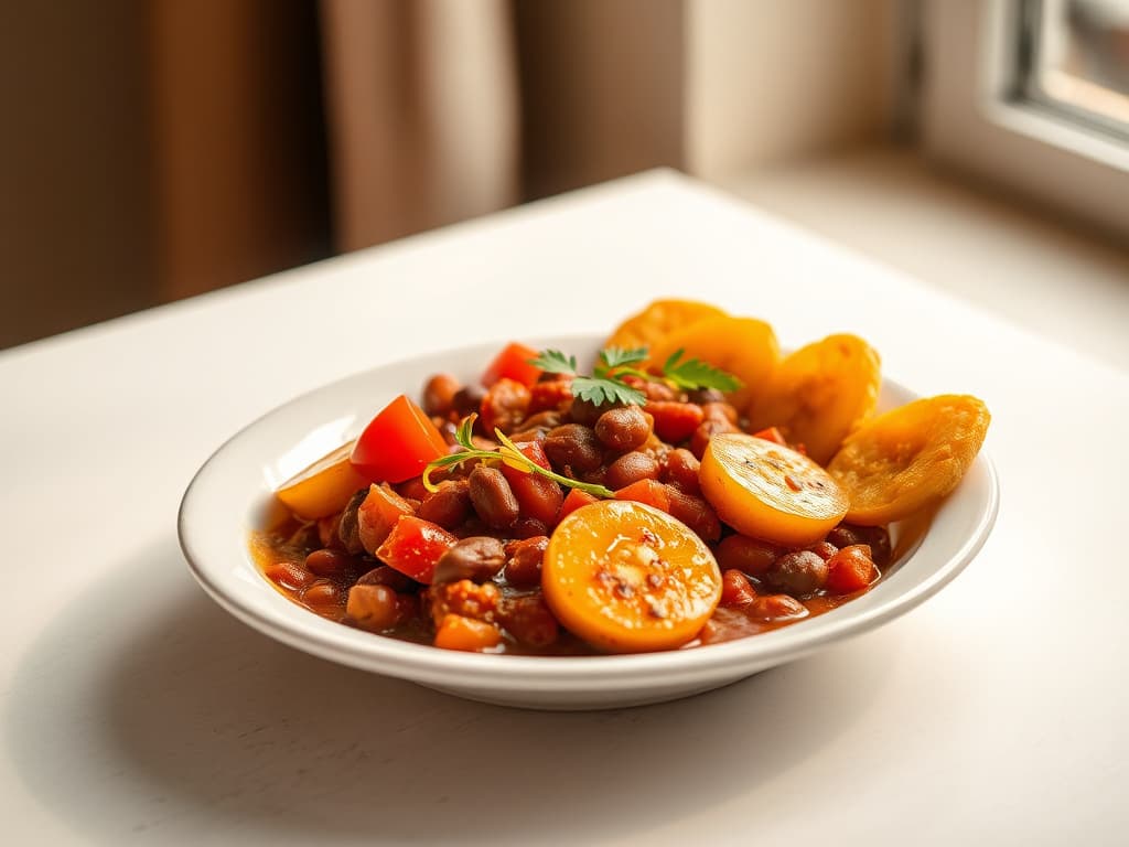 Ghanaian Red Red (Stewed Beans with Plantain)