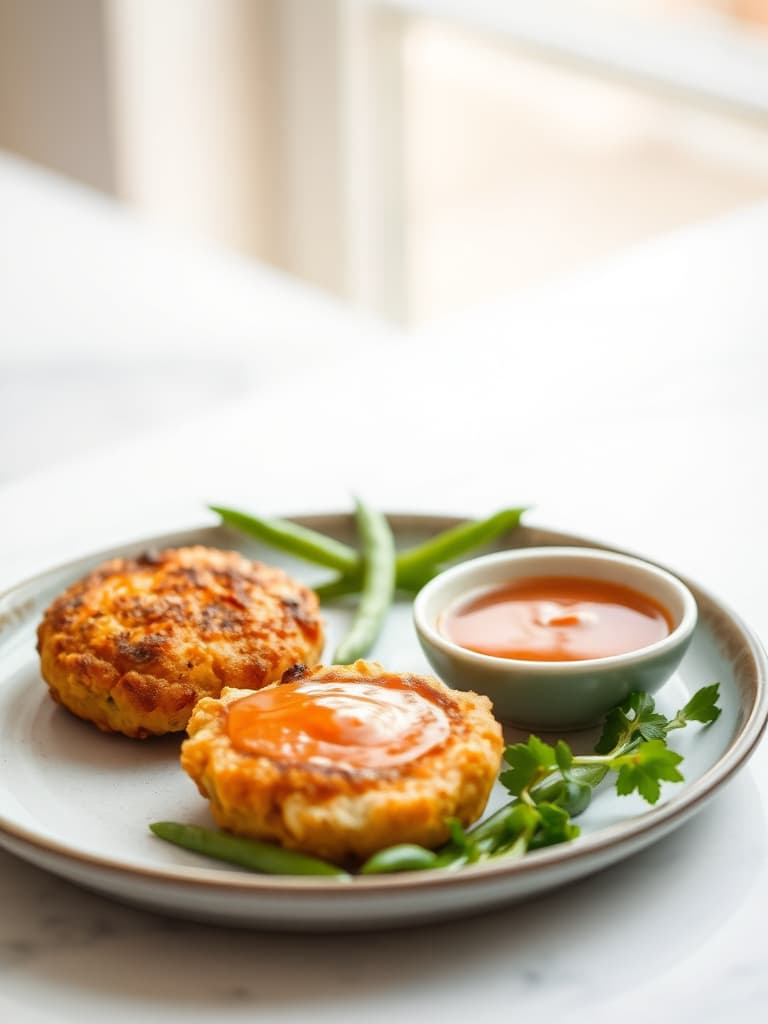 Crispy Thai Fish Cakes with Sweet Chili Sauce (Tod Mun Pla)