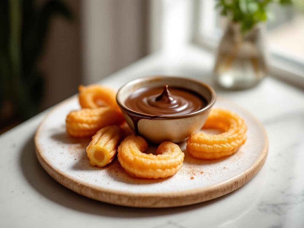 Churros with Chocolate Dipping Sauce