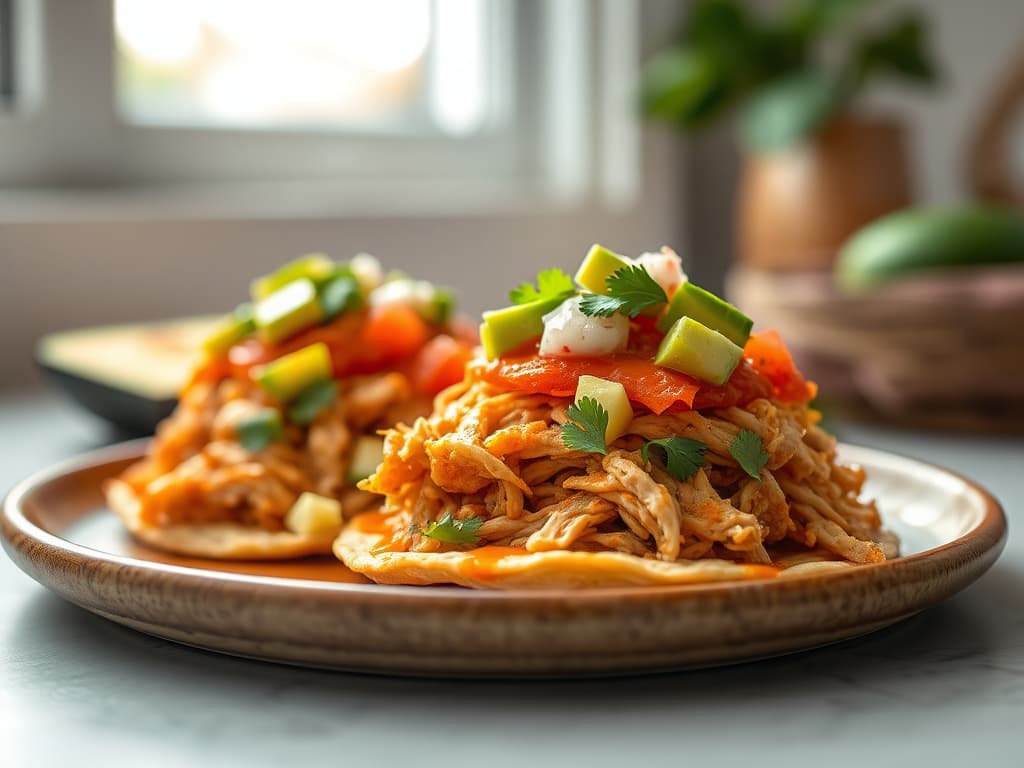 Smoky Chicken Tinga Tostadas
