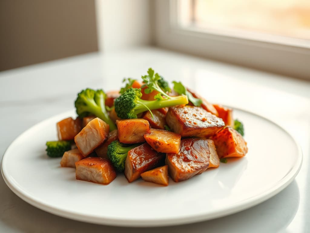 Crispy Pork Belly with Chinese Broccoli (Moo Krob Pad Kana)