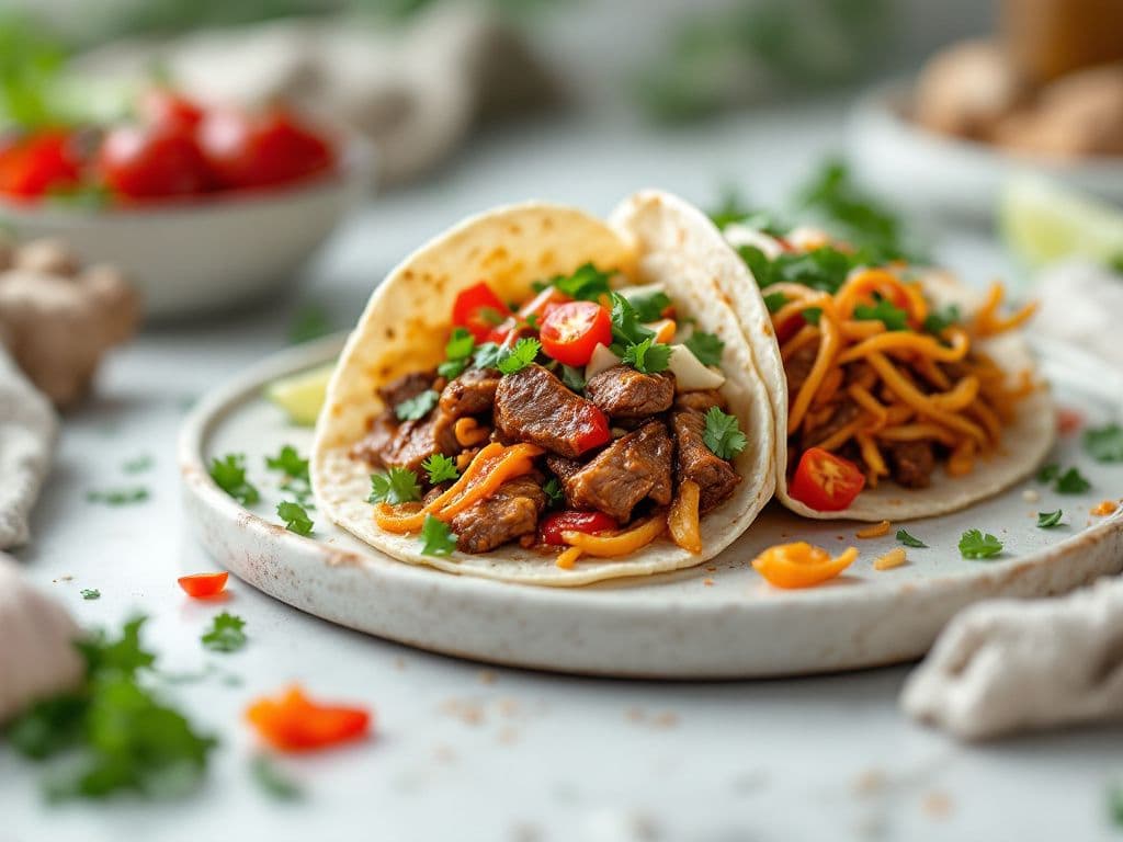 Spicy Korean Beef Tacos