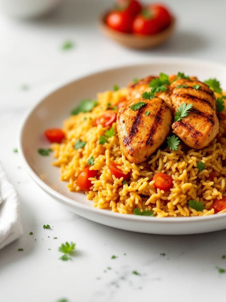 Jollof Rice with Grilled Chicken