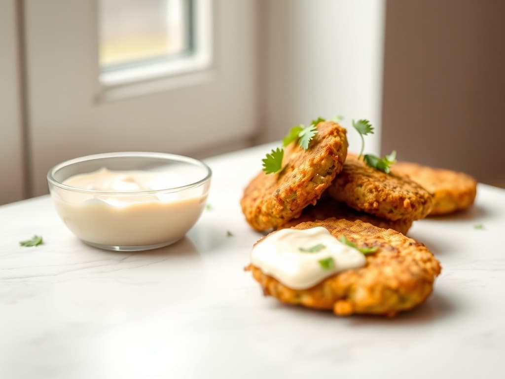 Crispy Golden Falafel with Tahini Sauce