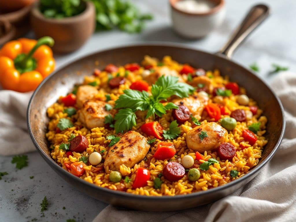 Spanish Chicken and Chorizo Paella