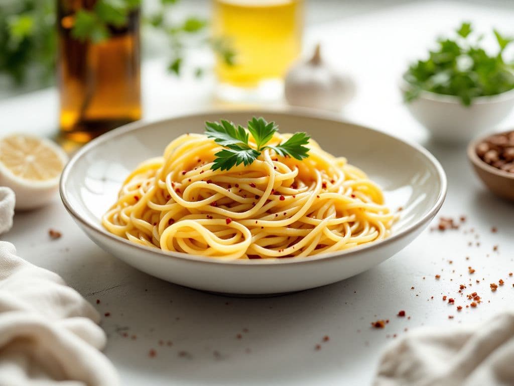 Classic Italian Spaghetti Aglio e Olio