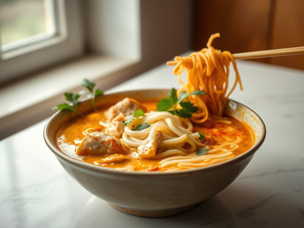 Spicy Coconut Noodle Soup (Khao Soi Gai)