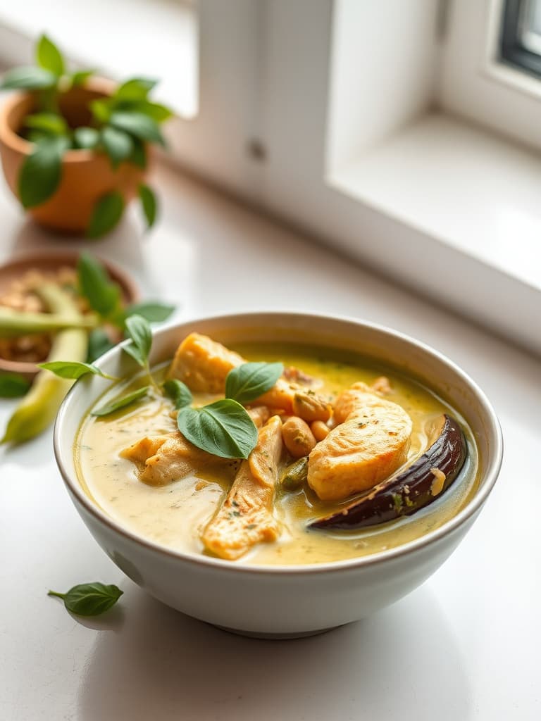 Thai Green Curry with Chicken and Thai Eggplant