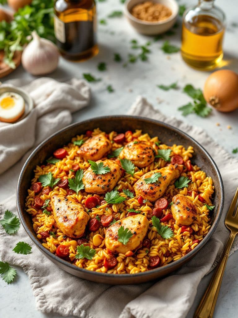 Spanish Chicken and Chorizo Paella