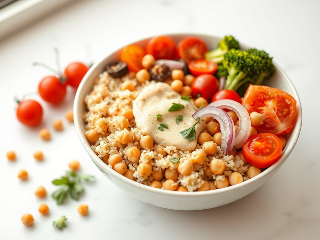 Mediterranean Quinoa Bowl with Roasted Vegetables