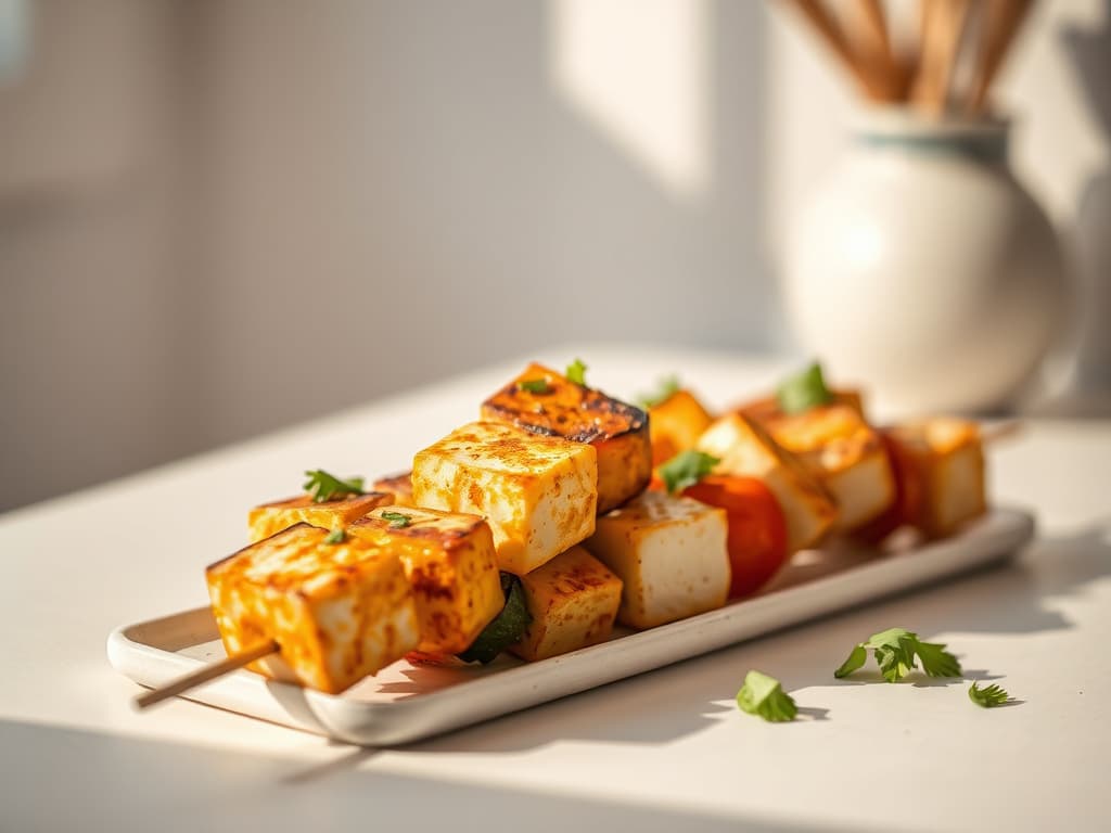 Quick Paneer Tikka Skewers