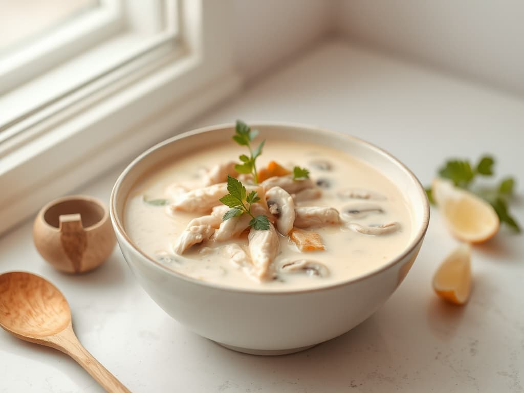 Creamy Coconut Chicken Soup (Tom Kha Gai)
