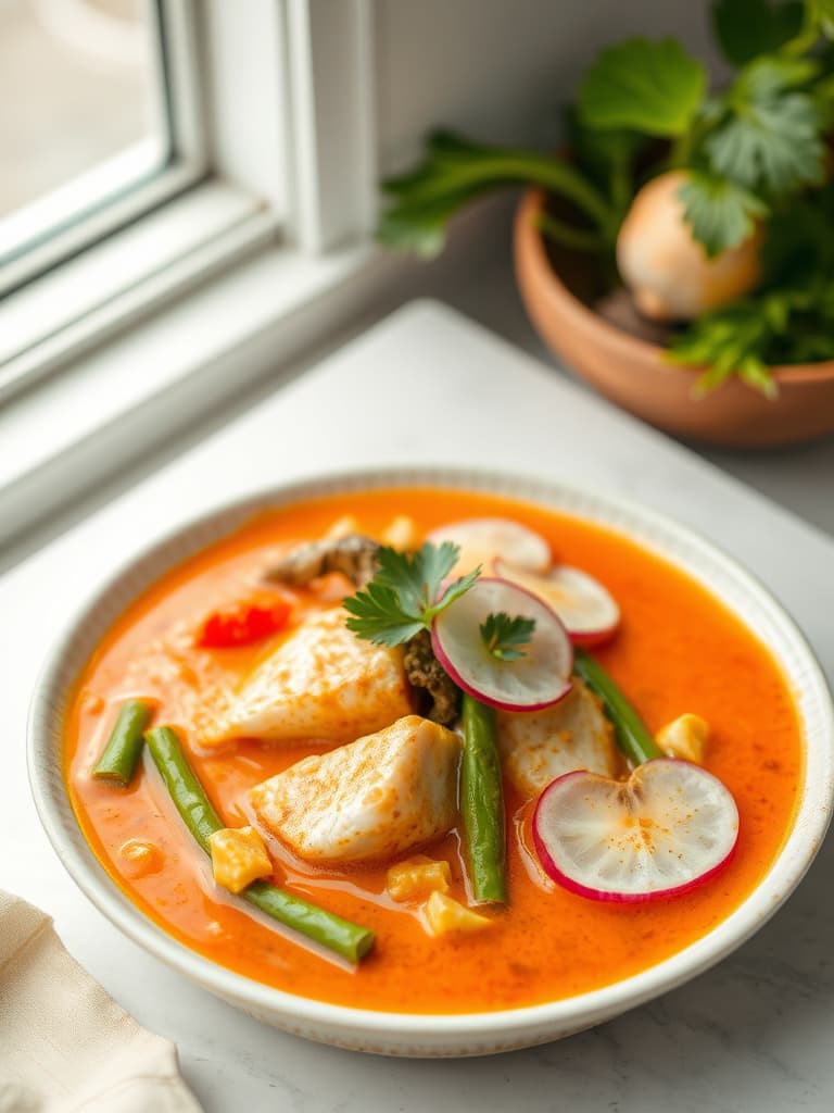 Spicy & Sour Thai Fish Curry (Gaeng Som Pla)