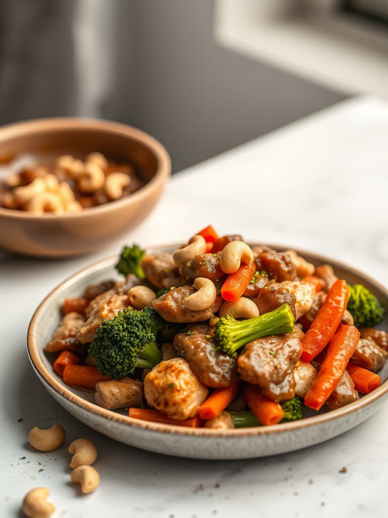 Mexican Mole Chicken Stir-Fry with Cashews