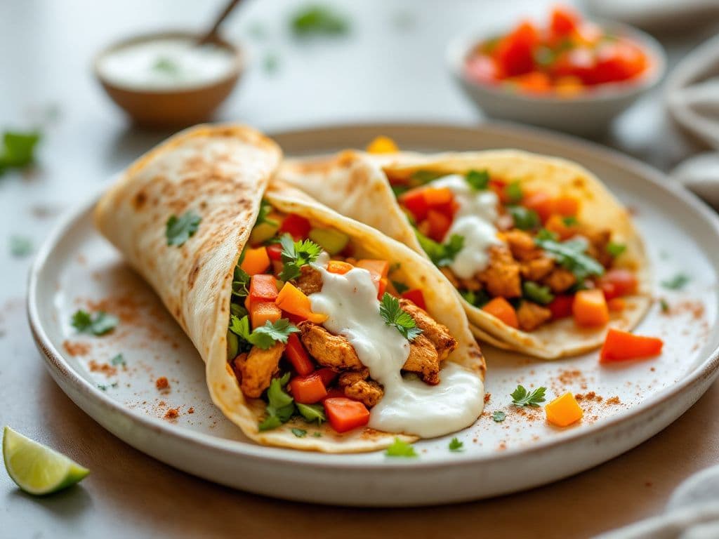 Spicy Chicken Shawarma Wraps