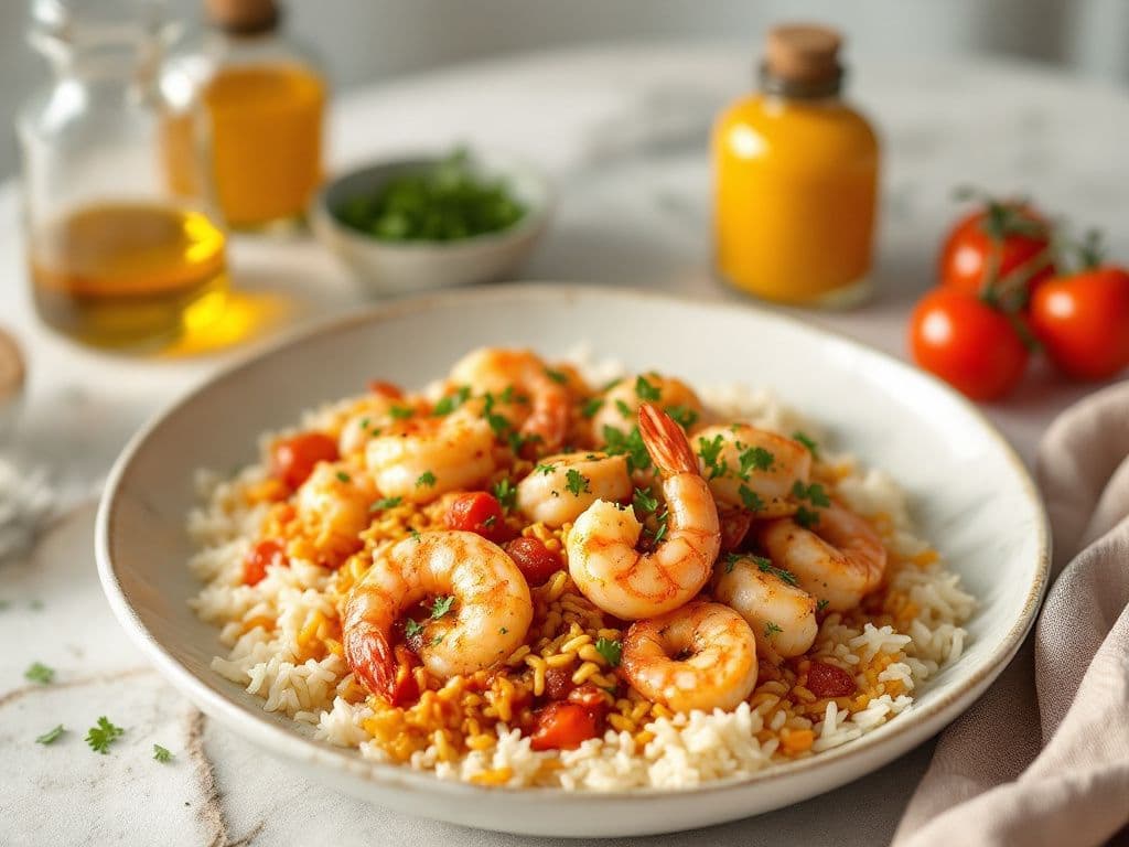 Spanish Garlic Shrimp with Rice
