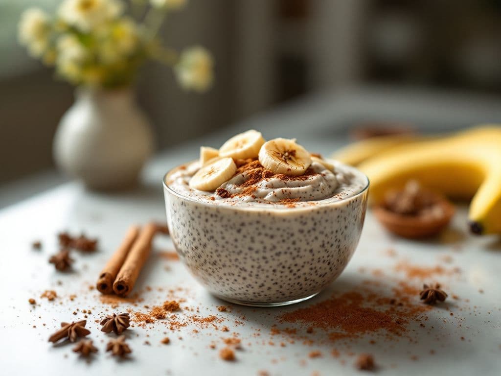Spiced Banana Chia Pudding