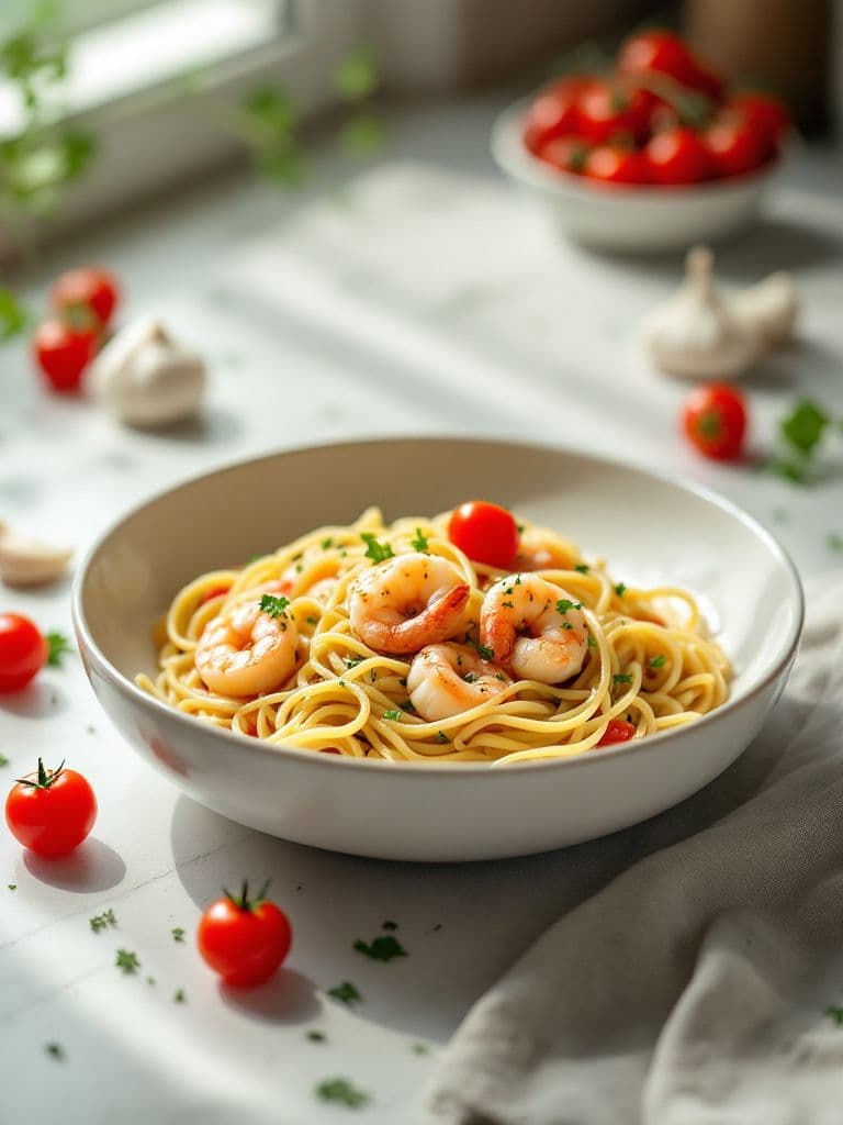 Garlic Herb Shrimp Pasta