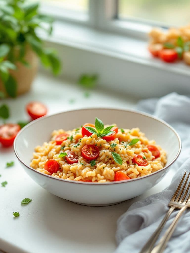 Creamy Tomato Basil Risotto