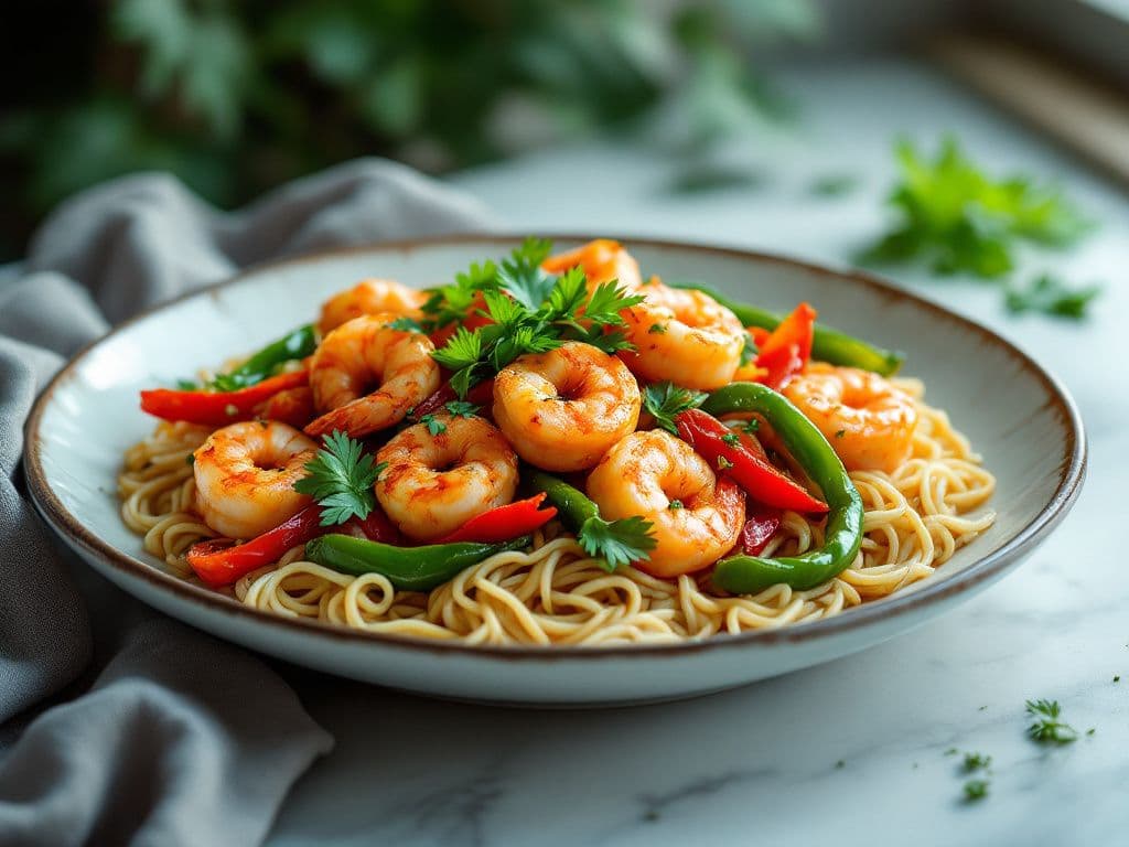 Spicy Garlic Shrimp Stir-Fry
