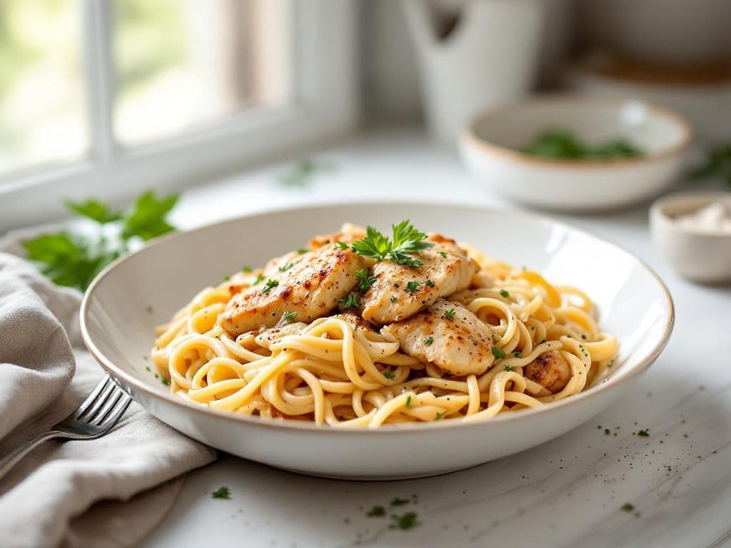Garlic Parmesan Chicken Pasta