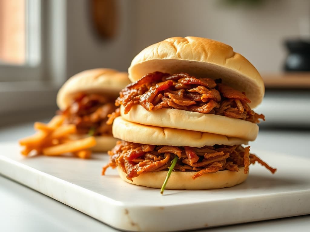 Tangy BBQ Pulled Pork Sandwiches (High Protein)