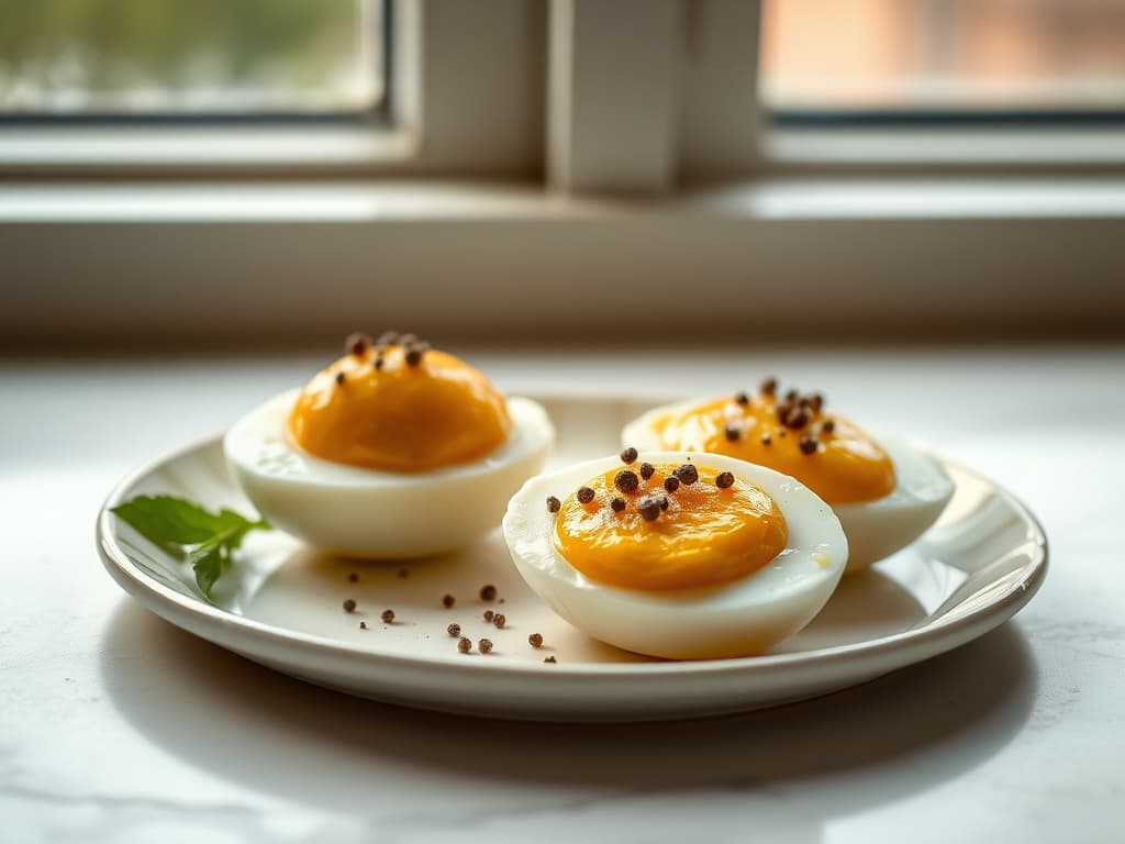 Quick Hard-boiled Eggs and Avocado