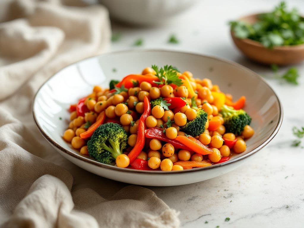 Spicy Chickpea Stir-Fry