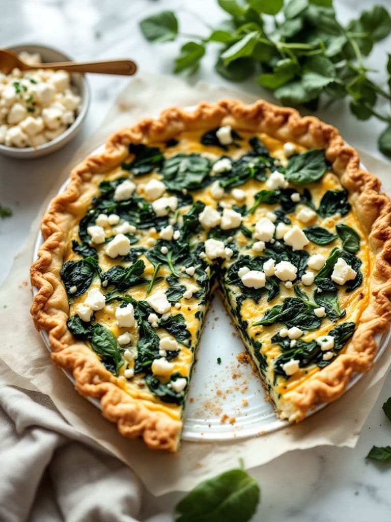 Savory Spinach and Feta Breakfast Quiche