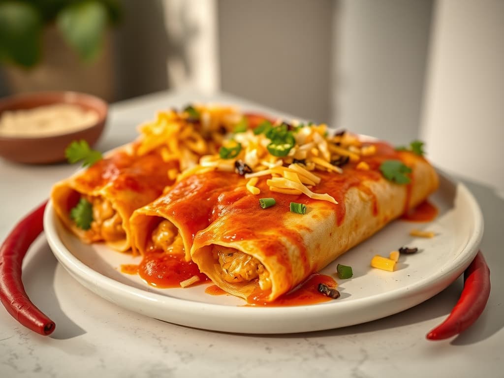 Rich Red Cheese Enchiladas (Enchiladas Rojas)