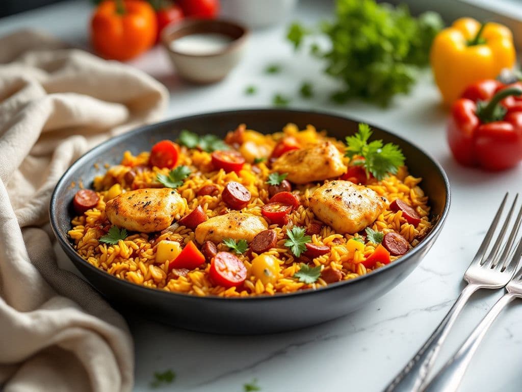 Spanish Chicken and Chorizo Paella