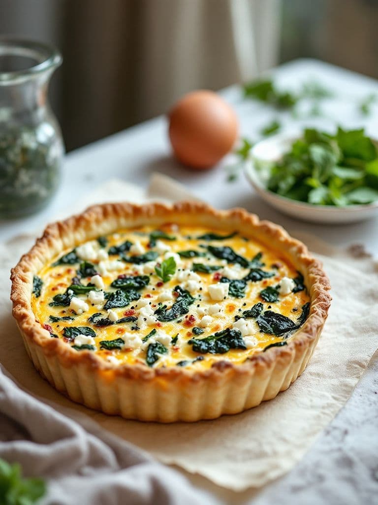 Savory Spinach and Feta Quiche