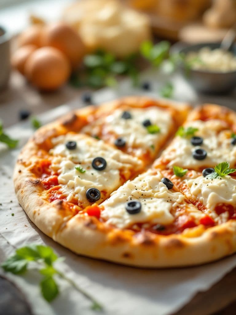Homemade Quattro Formaggi Pizza