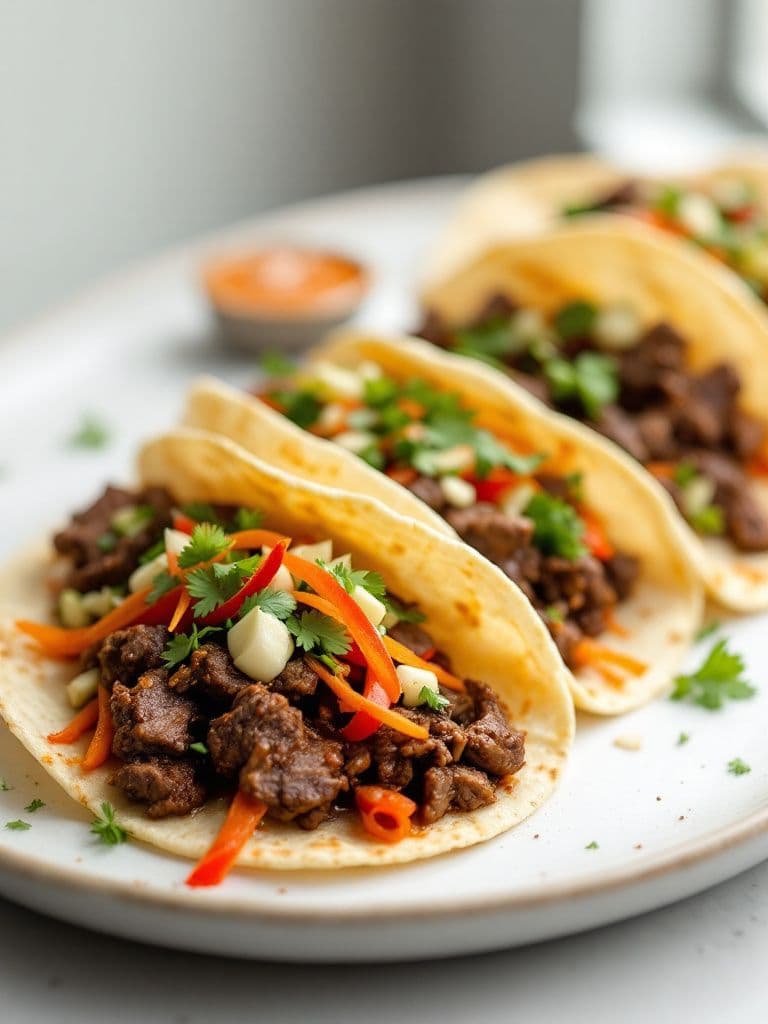 Spicy Korean Beef Tacos
