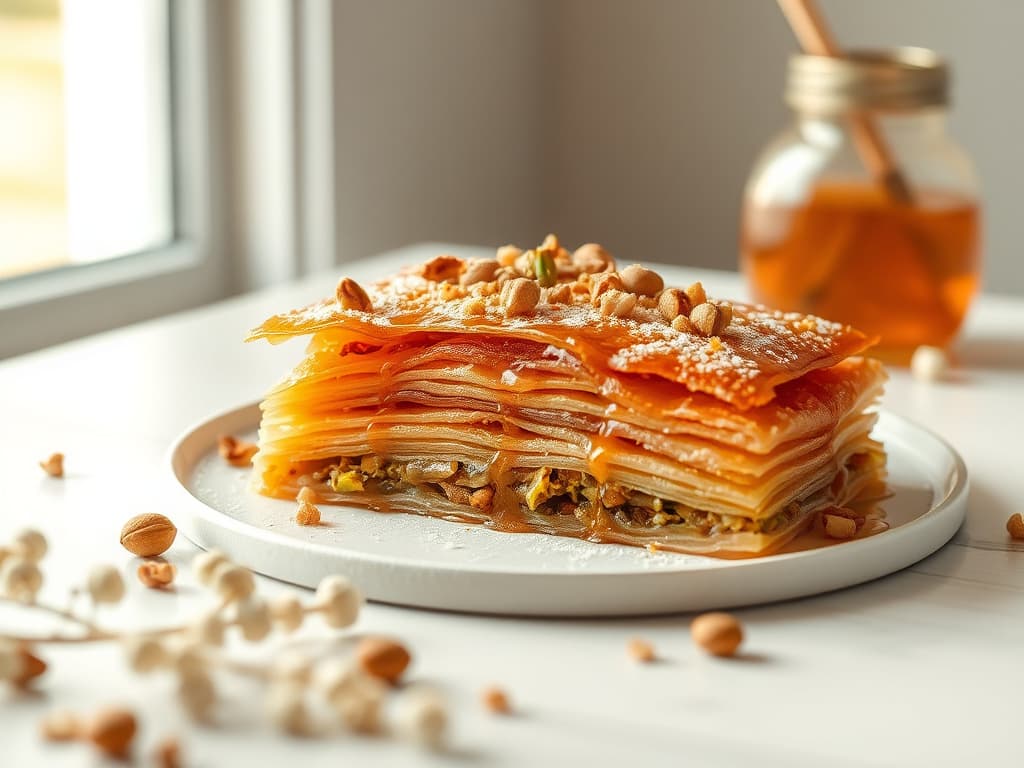 Honey-Nut Baklava with Rosewater Syrup