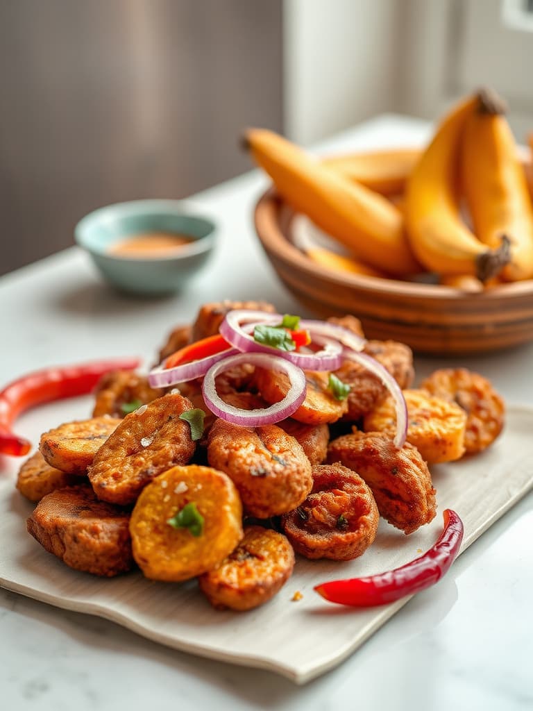 Spicy Kelewele (Ghanaian Fried Plantains)