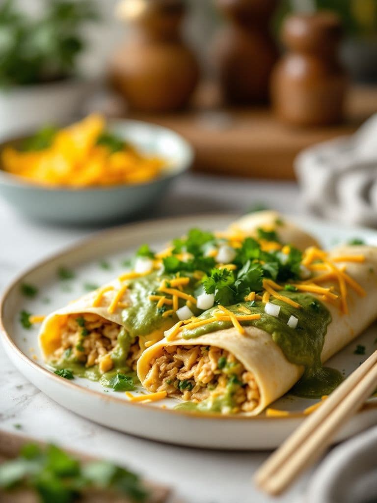 Classic Chicken Enchiladas with Green Sauce