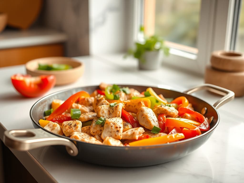Creamy Chicken Fajita Skillet