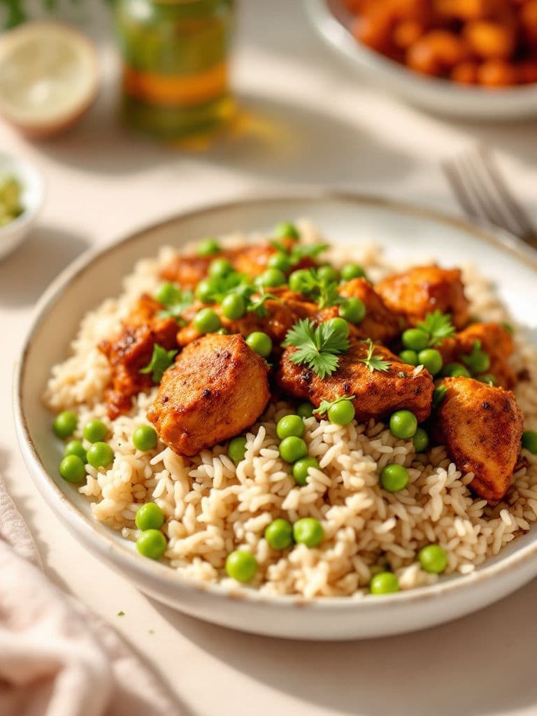 Jerk Chicken with Rice and Peas