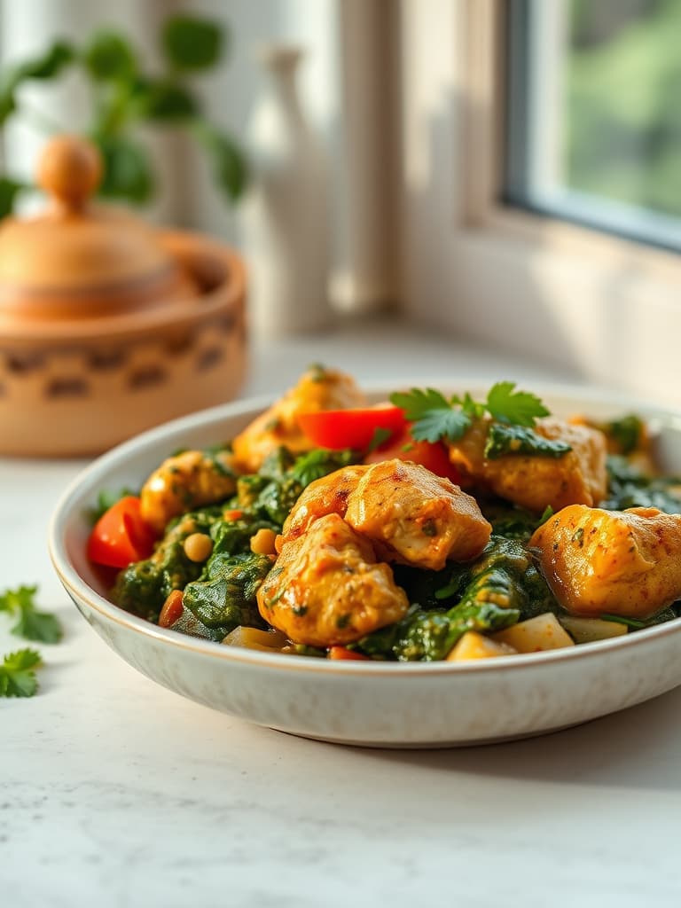 Vibrant Chicken Saag (Spinach Chicken Curry)