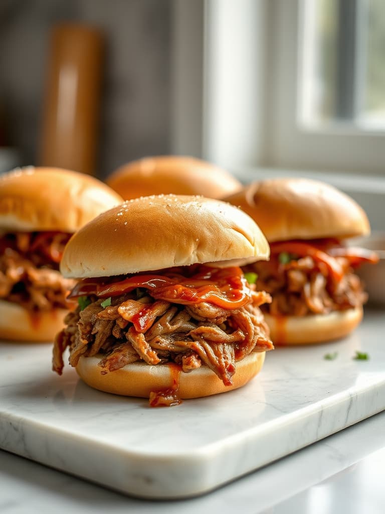 Tangy BBQ Pulled Pork Sandwiches