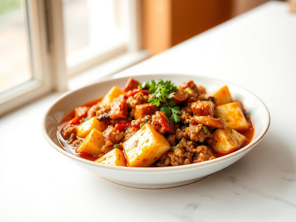 Authentic Sichuan Mapo Tofu with Pork