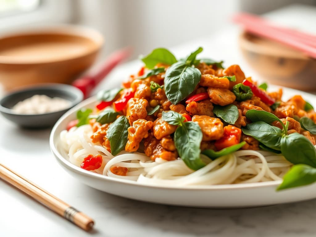 Fiery Basil Chicken (Pad Kra Pao)