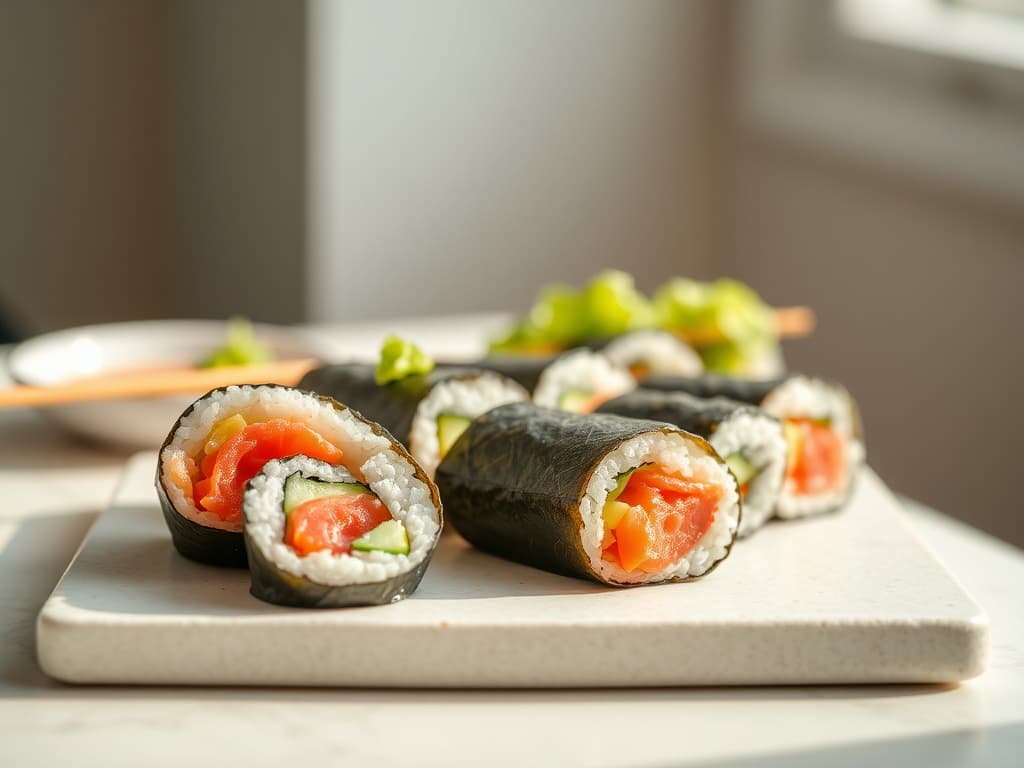 Hand-Rolled Temaki Sushi (Sushi Hand Rolls)
