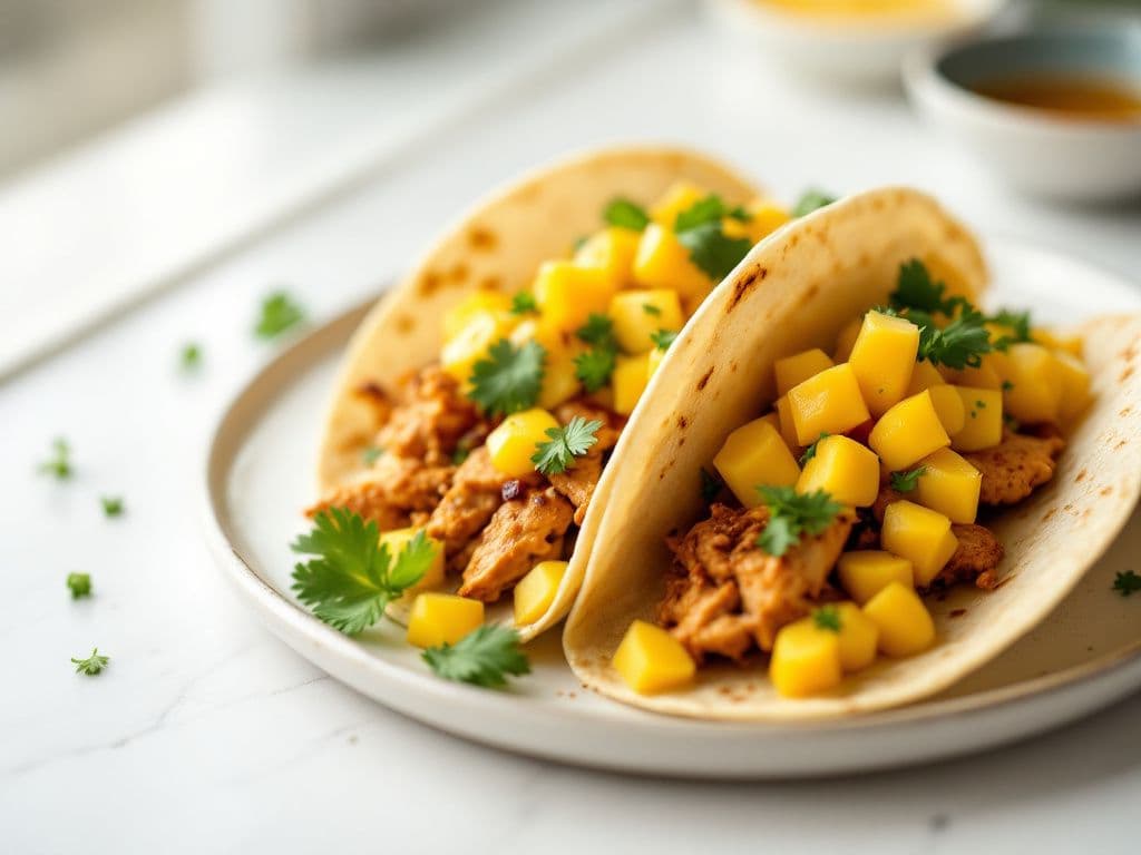 Spicy Chicken Tacos with Mango Salsa
