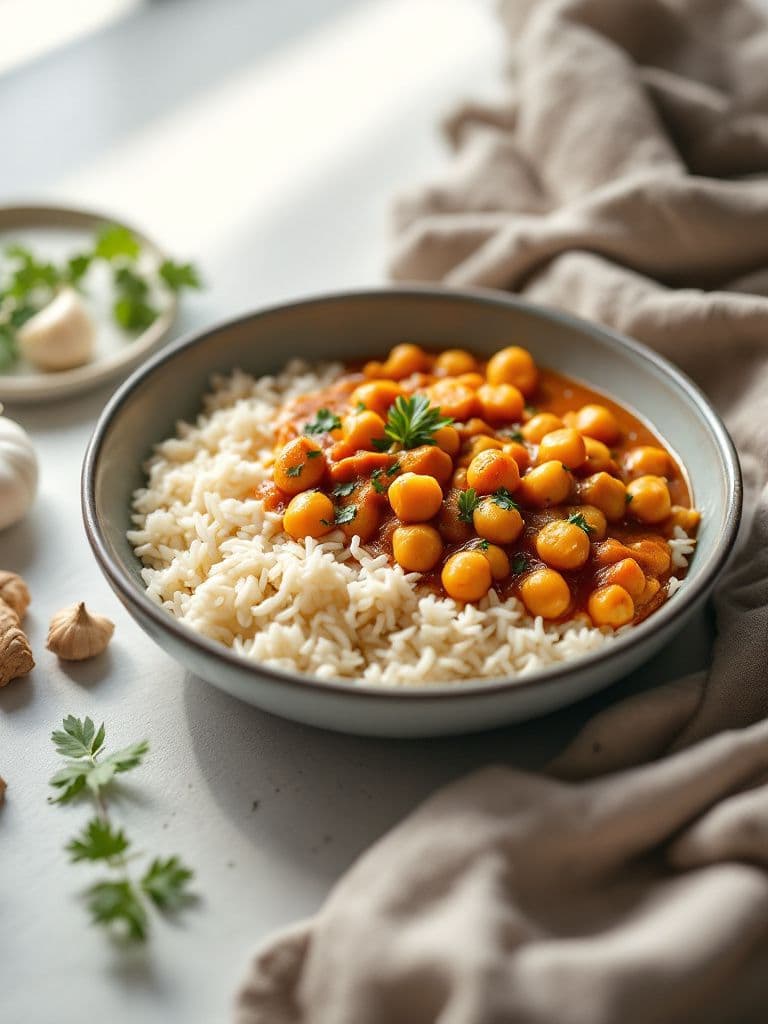 Chickpea Curry with Rice