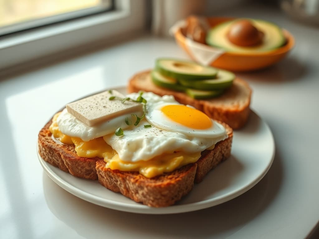 Quick Scrambled Eggs with Avocado Toast