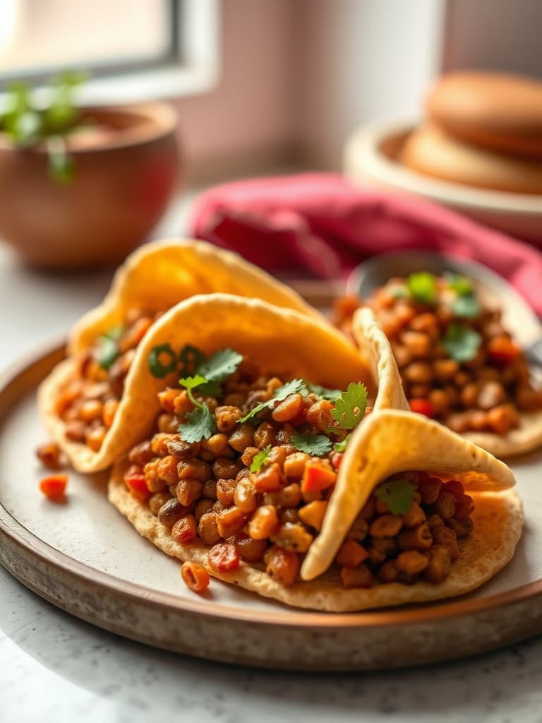 South American Arepas with Ethiopian Spiced Lentils