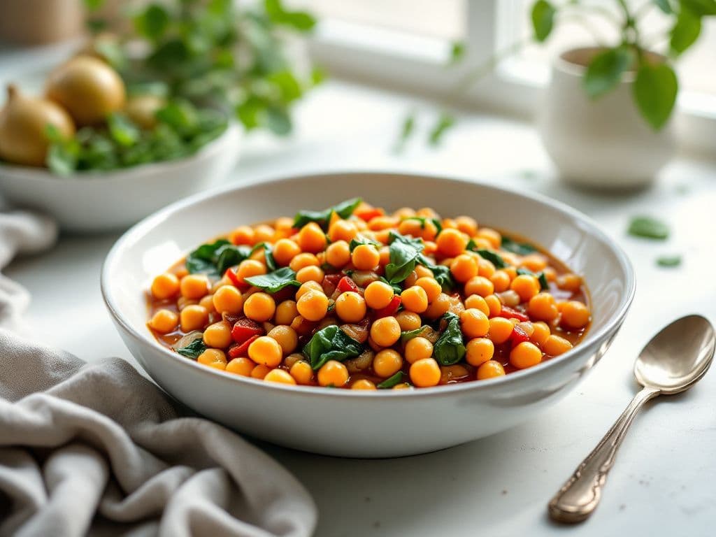 Spiced Chickpea & Spinach Stew